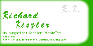 richard kiszler business card